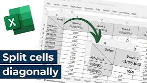 How to Split a Cell Diagonally in Excel?
